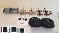 6 LOT Propel Star Wars T-65 X-Wing TIE X1 74-Z Bike Drone Parts AS IS w/Battery