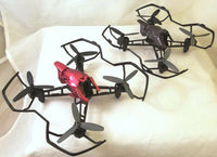 2 Untested Propel Sky Raider RC Toy Drone Complete Body FOR PARTS Red/Titanium