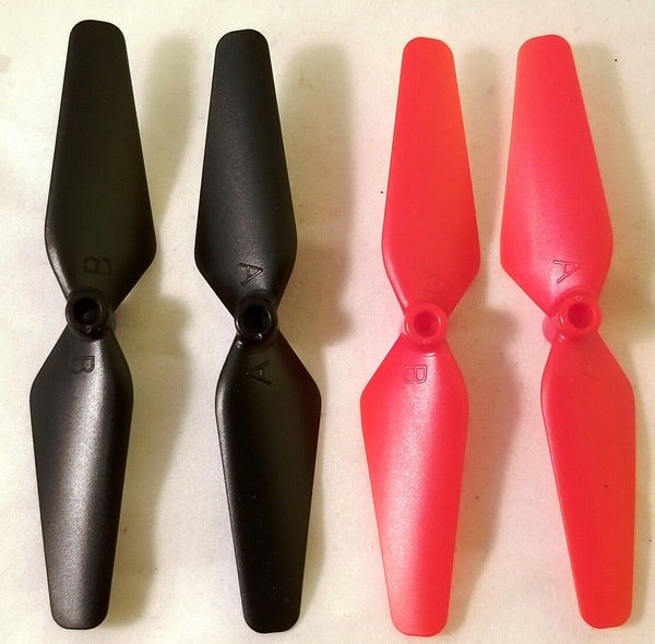 NEW Syma Sky Phantom D1650WH RC Drone Replacement Blades Propeller RED 2xA 2xB